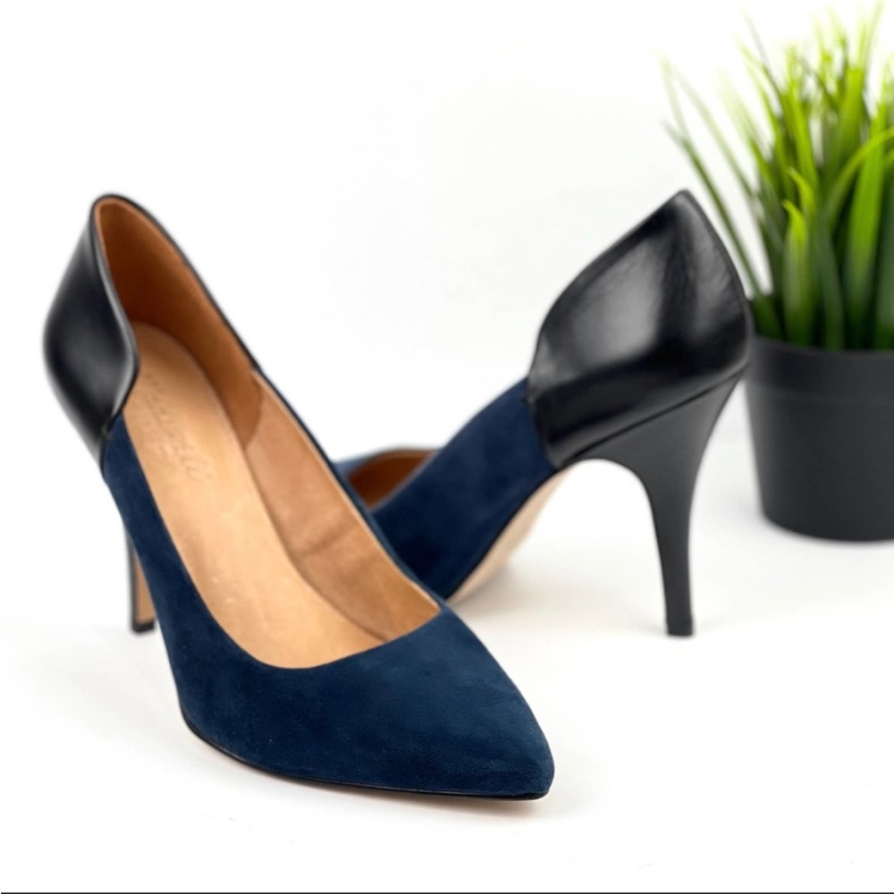 MADEWELL Maddie Suede & Leather Pump Black & Navy 7.5